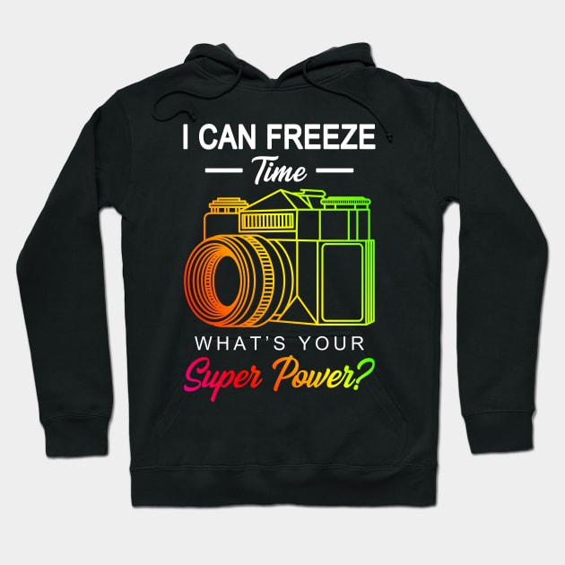 Freeze Time Photography Gift Hoodie by Delightful Designs